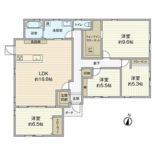 Bright 4LDK Single-Story Home 2 Minutes from Imaike Station in Fukuoka
