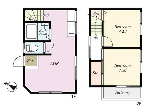 Compact 2LDK Wooden House with Tatami Rooms in Kita-ku in Tokyo
