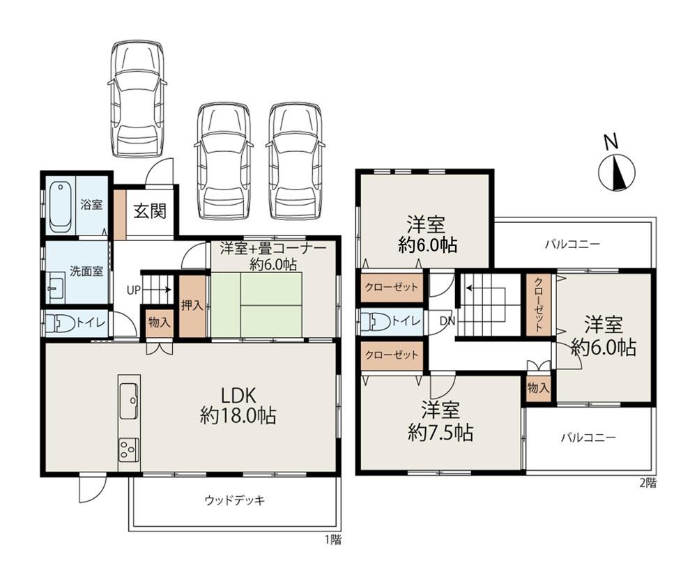 Renovated 4LDK House with South-Facing Wood Deck & Island Kitchen in Yamato Takada, Nara in Nara