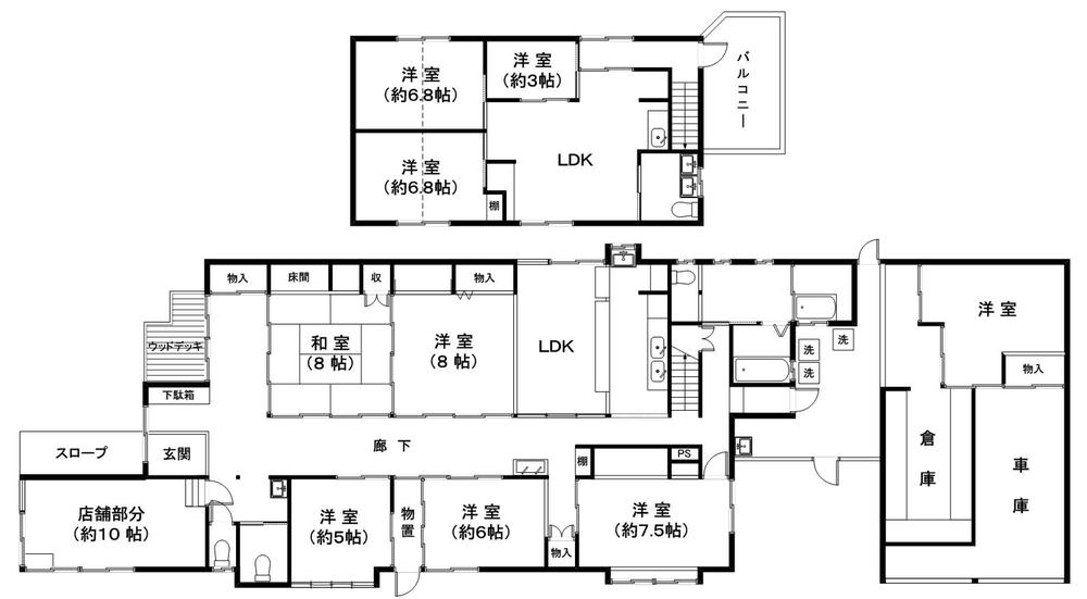 9LDK+S in Shiga (335.47㎡（登記）、倉庫付住宅（倉庫部分67.36㎡）) in Shiga