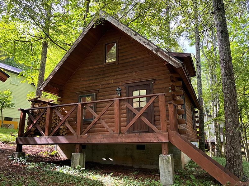Woodland Log Cabin with Loft and Expansive Grounds in Daimon Himiki, Nagano