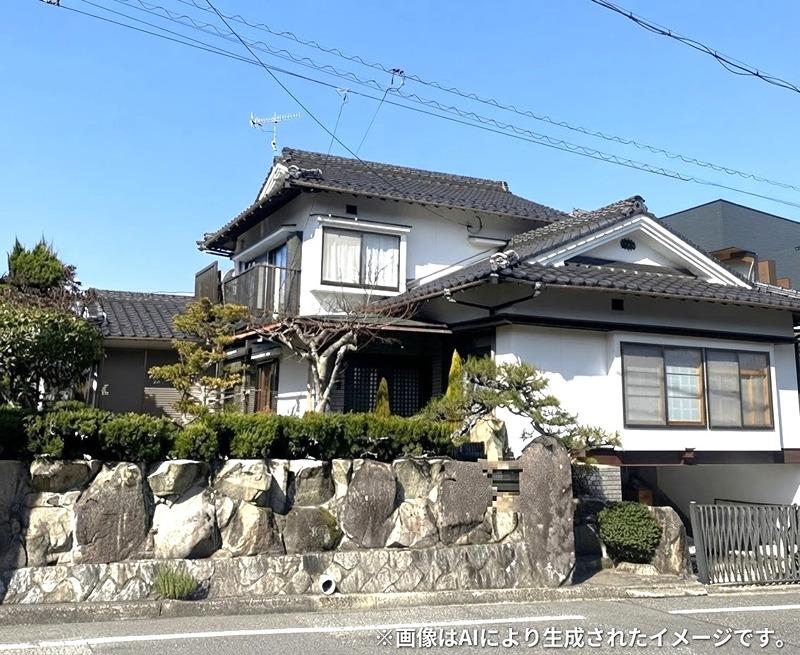 庭と駐車場を備えた広々とした和風邸宅、広島市